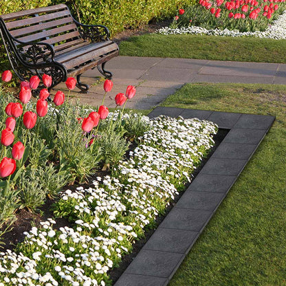 Greenfingers Recycled Rubber Stomp Stepping Stone - Slate 