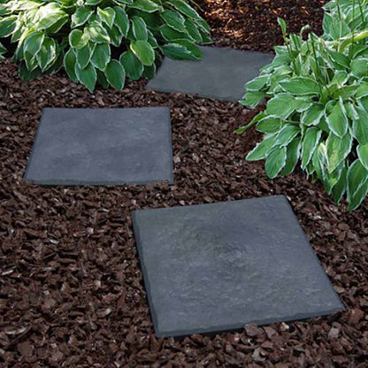 Greenfingers Recycled Rubber Stomp Stepping Stone - Slate 