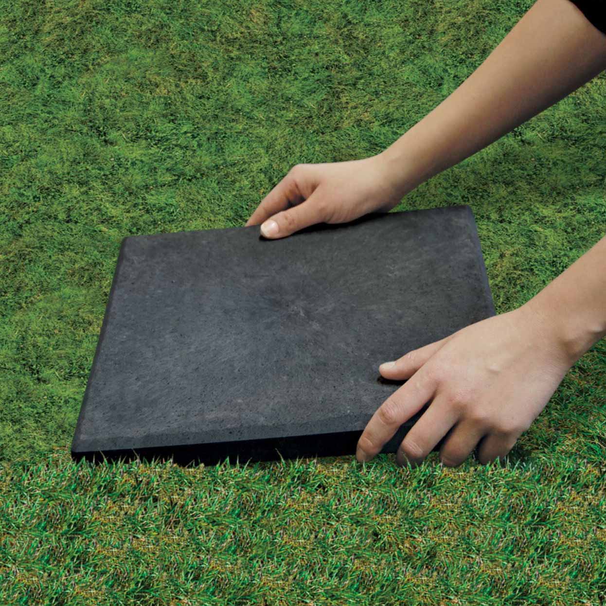 Greenfingers Recycled Rubber Stomp Stepping Stone - Slate 