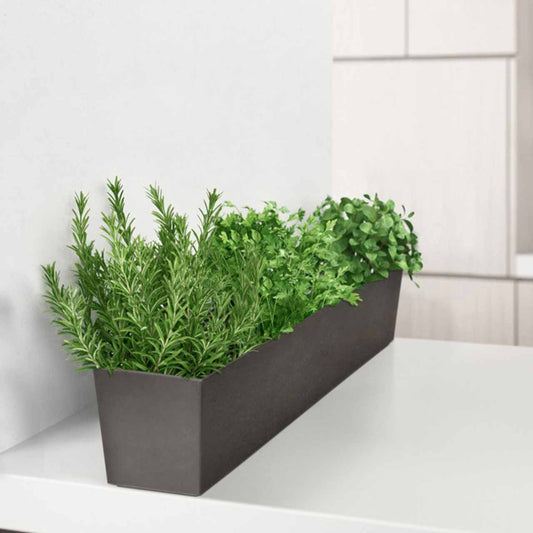 Tierra Verde Sonata Table Top Trough Planter - Slate