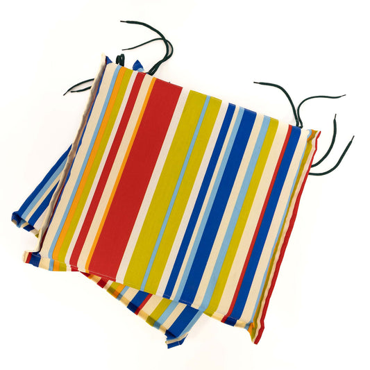 Ellister Square Carver Seat Cushion 2 Pack - Garden Fete - 46cm x 45cm