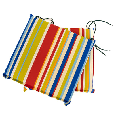 Ellister Square Carver Seat Cushion 2 Pack - Garden Fete - 46cm x 45cm