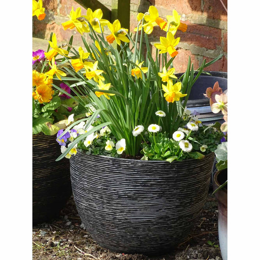 Greenfingers Spiral Planter - Antique Silver