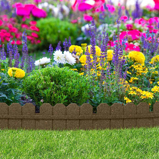 1.2m Recycled Rubber Lawn Edging - Ultra Curve Maryland - H15cm
