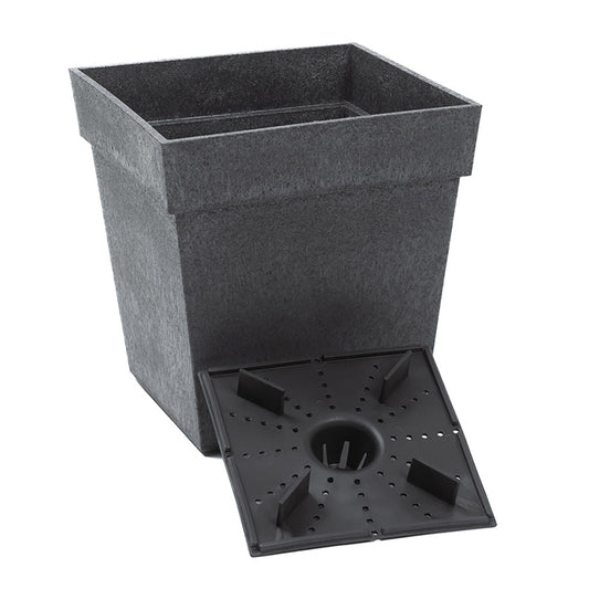 Tierra Verde Symphony Square Planter - 33cm - Steel Grey