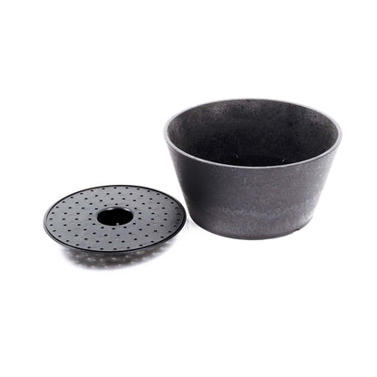Tierra Verde Octavia Round Planter 15cm - Steel Grey