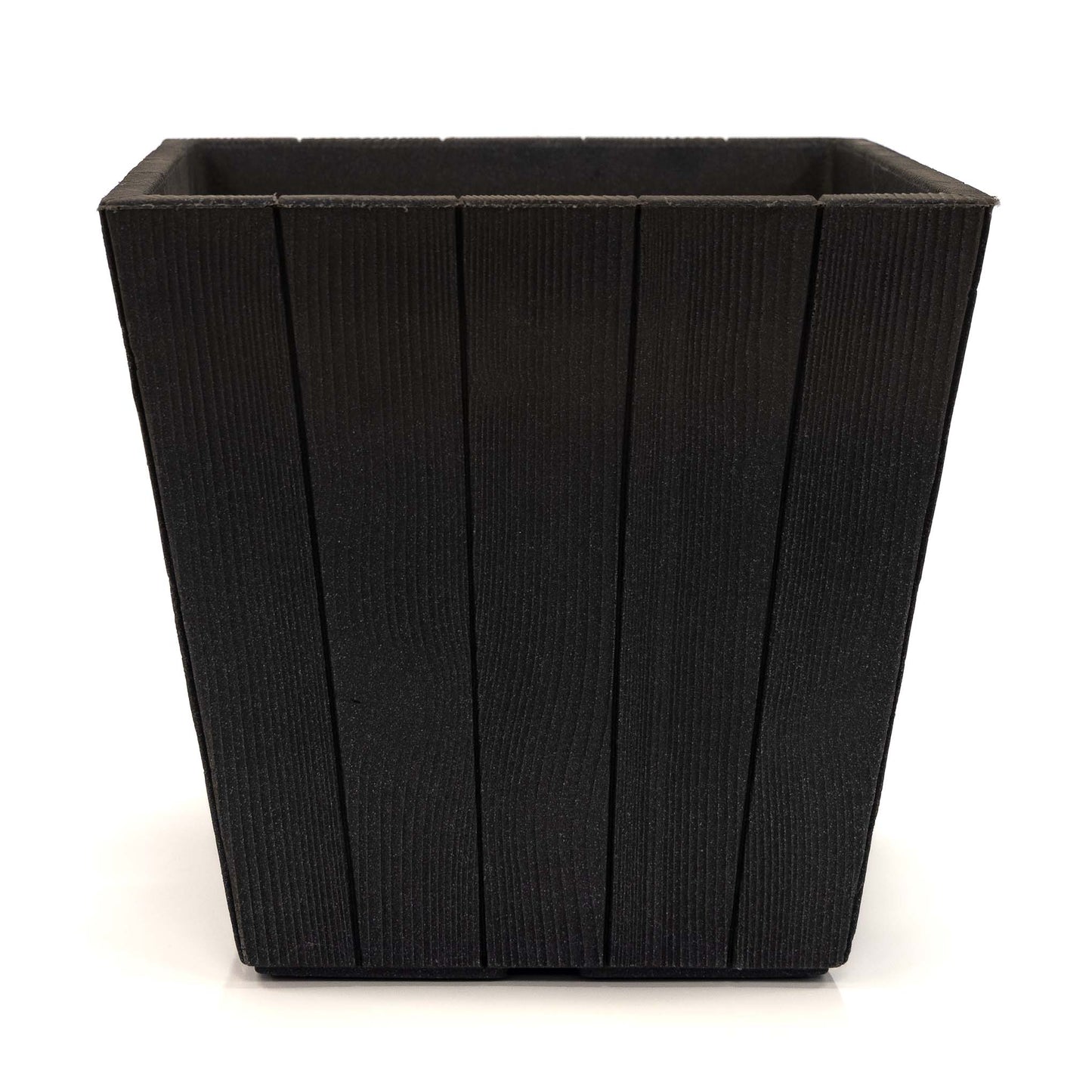 Greenfingers Wood Effect Square Planter - Anthracite