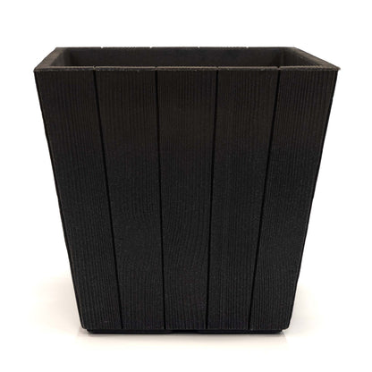 Greenfingers Wood Effect Square Planter - Anthracite