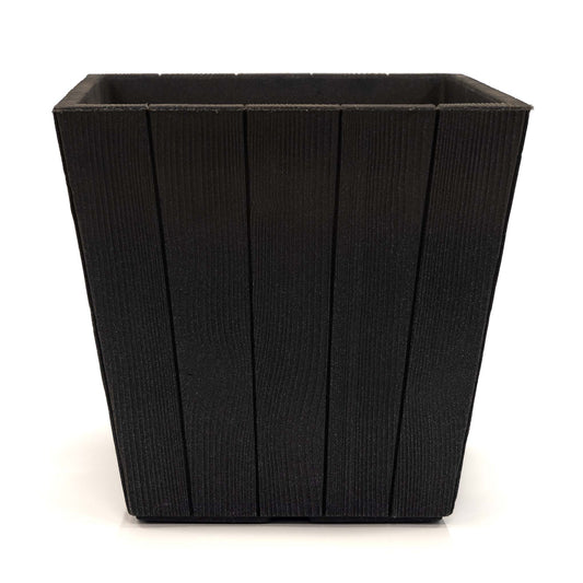 Greenfingers Wood Effect Square Planter - Anthracite