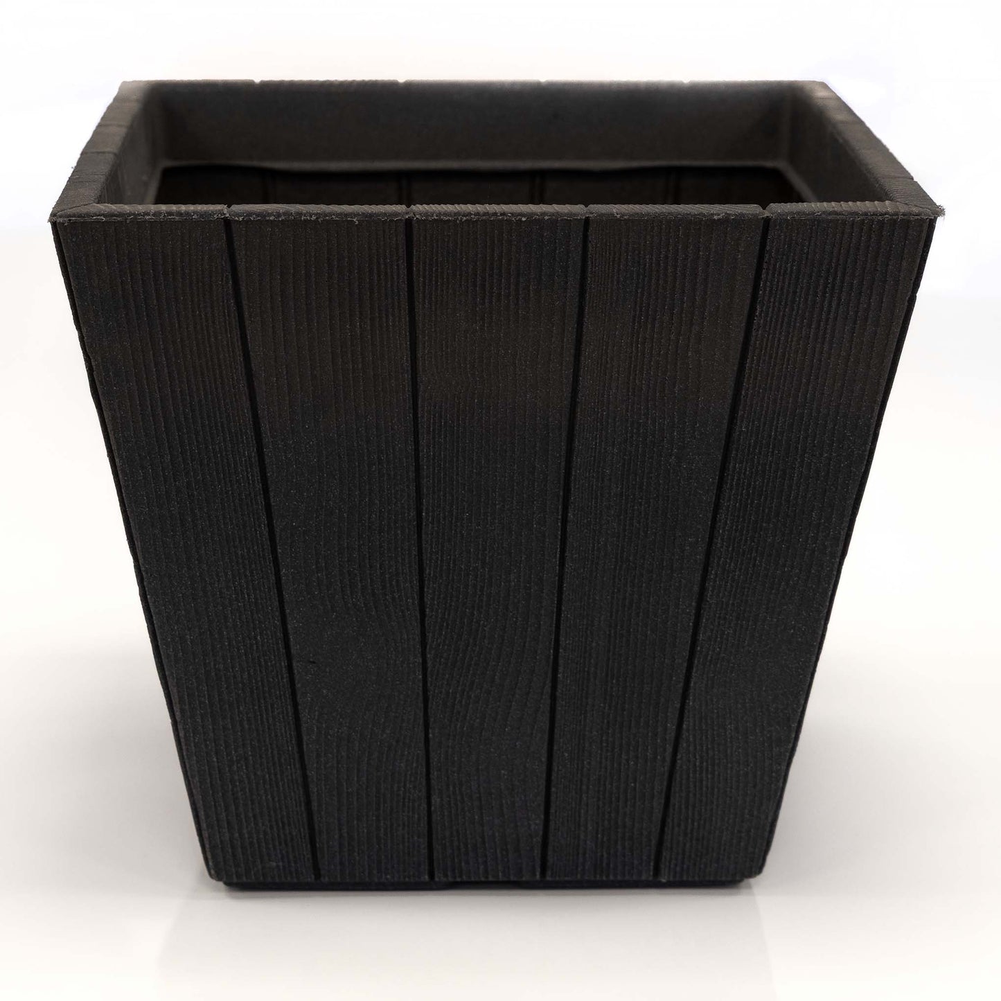 Greenfingers Wood Effect Square Planter - Anthracite