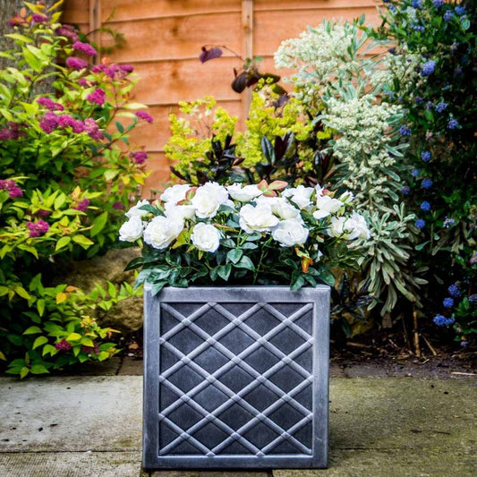 Strata Lazio Square Planter - W32cm
